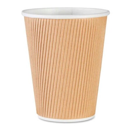 Sp Richards Genuine Joe Brown Rippled Hot Cups, 12 oz., 500/Pack GJO11260CT